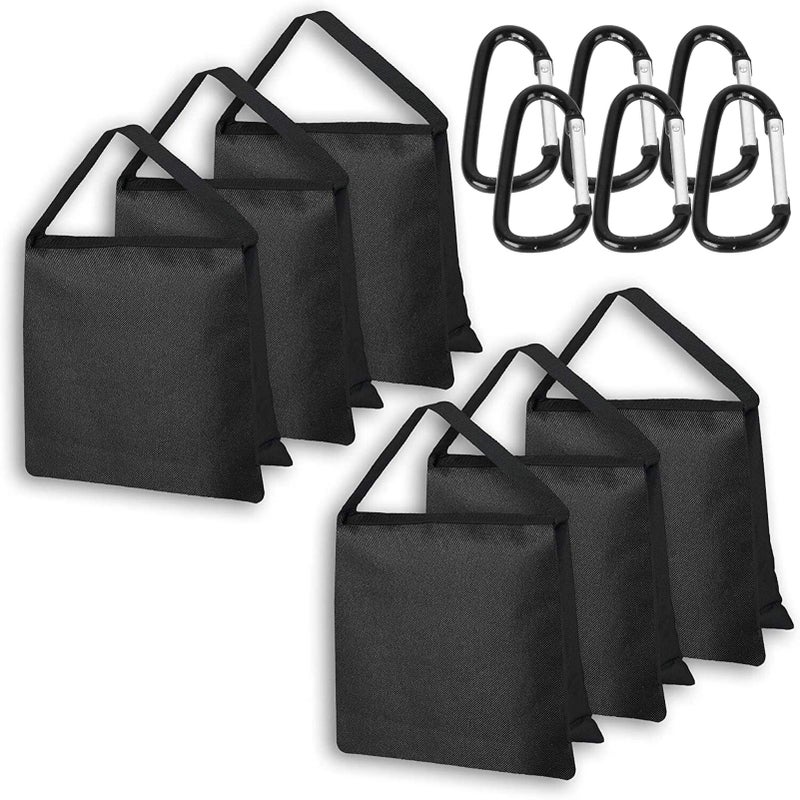 EMART Upgraded Heavy Duty Sandbag, Photo Video Studio Weight Bag Saddlebag Design for Photography Light Stand Tripod, Umbrella Base, Camping, Pop up Tent, Fishing Chair - 6 Pack - Image 1